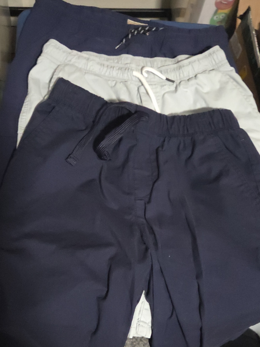 Cat & Jack Navy and Light Gray Pull-On Shorts 3-Pack